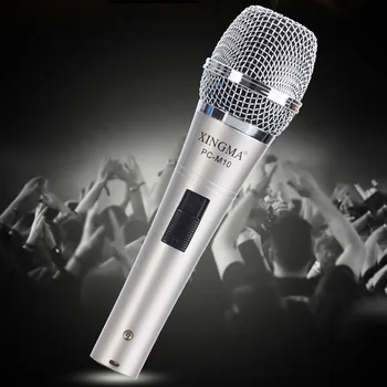 PC-M10 Ručné Karaoke Mikrofón Chladič Pre Vokály Kovové Telo Oka Stráže Profesionálne Káblové Mikrofón Pre nahrávacie Štúdio