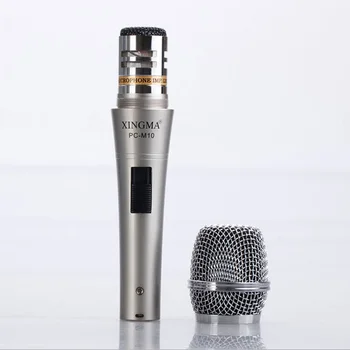 PC-M10 Ručné Karaoke Mikrofón Chladič Pre Vokály Kovové Telo Oka Stráže Profesionálne Káblové Mikrofón Pre nahrávacie Štúdio