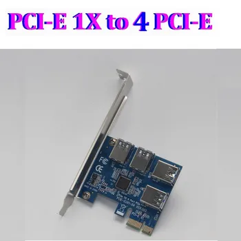 PCI E 1 3 / 4 / 2 PCI express 1X sloty Stúpačky Kartu Mini ITX na externé 3 PCI-E slot PCIe adaptér Port Násobiteľ Karty VER005