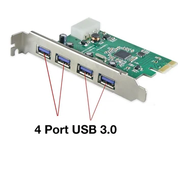 PCIe Karta converter adaptér/PCI-express rozbaľte položku pridať na kartu USB 3.0 4Port prenosovú rýchlosť až 5 GB/s pre Počítač PC/desktop