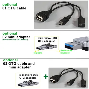 PCTONIC Micro-USB OTG Host Kábel 2-v-1 HDD mobile pevný disk s dodatočné ultra power charge kábel napájania pre xiao Huawei