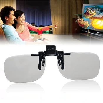 Peacefair 1PC Klip VR Polarizované 3D Okuliare Na typ Pasívne Kruhové 0,4 mm 3D Okuliare Pre 3D TV Movie/Kino