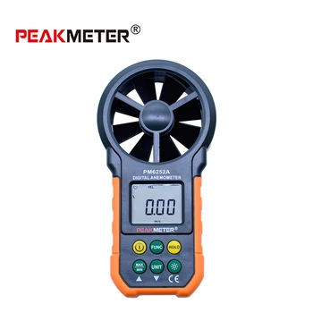 PEAKMETER PM6252A Digitálny Anemometer Prenosné LCD Elektronické Rýchlosť Vetra Objem Vzduchu Meranie Meter S Podsvietením