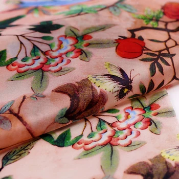 Peking sen jar digitálne tlačené hodváb prírodné organza luxusný látka na šaty, tričko tecidos metra tela DIY tissu lacné