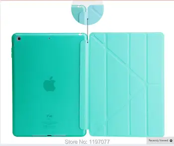 Pekné flexibl mäkké tpu silikónové späť smart pu kožené puzdro pre apple ipad 2017 kryt prípade nových A1822/3 slim tenké ochranné puzdro