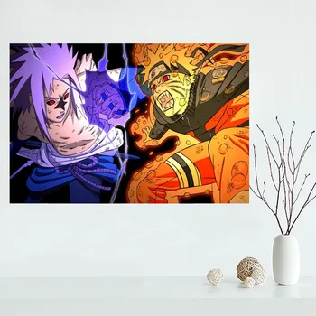 Pekné Vlastné Naruto Shippuden Plátne, Plagát, Tlač maliarske Umenie Stenu Hodváb Plagát tkaniny Tkaniny tlače Plagát