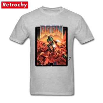 Pekný doom T Shirt Mužov videohry T-shirt Mens Slávnej Značky Dizajn, Krátke Rukávy Páni Tee Drop Shipping
