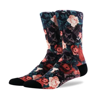 PEONFLY Bavlna Mužov Ponožky Značky Jar, Jeseň Plus Veľkosť Kvality Kompresie Coolmax Čierna Sivá Vzor Business Šaty Mužov Ponožky