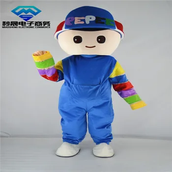 Pepee malý chlapec maskot kostým cartoon Modrá Dospelých továreň na priamy predaj