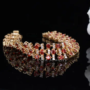 Pera Klasika Zlatá Farba Veľké Výrok Rakúskeho Kryštálu Drahokamu Fialové Kamene Náramok & Náramok Pre Ženy Módne Šperky B105