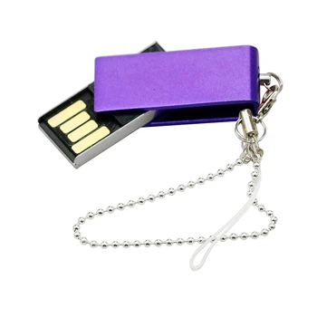 Pero Disk Otáča Vodeodolný USB Flash Disk 4 GB 8 GB 16 GB 32 GB, 64 GB kl ' úč Otočný Kovové Mini USB Disk S Reťazca