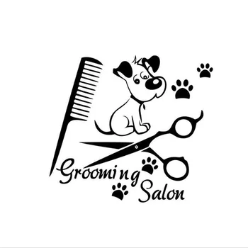 Pet Grooming Salon Stenu Odtlačkový Domova Psa Na Stenu, Vinylové Umenie Nálepka Pre Pet Shop Stenu, Okno, Dekorácie, Nástenné H093