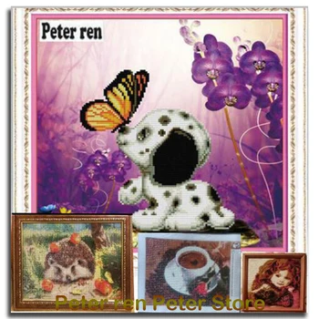 Peter ren Diamond Maľovanie DIY Diamond Výšivky Kolo Mozaiky plné obrázky kamienkami predaj perličiek výšivky Červená-limitovaný mačka