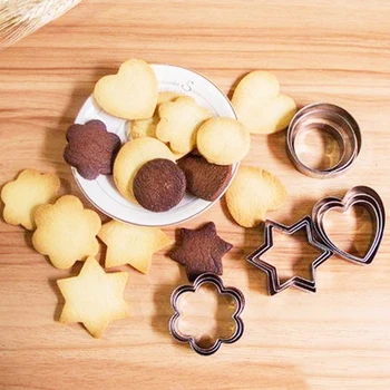 Pečenie Formy 12pc/set Nehrdzavejúcej Ocele Cookie Cutter Star Srdce Tortu Blany Čokoláda Mydlo Plesní, Pečivo, Sušienky DIY Kuchyňa