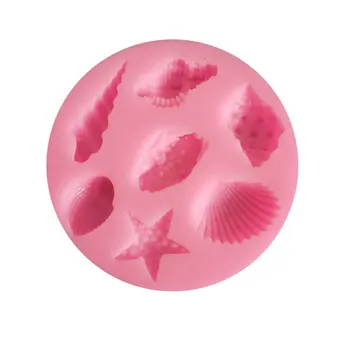 Pečenie Krásne Sea Shell a Conch Tvar 3D Silikónové Formy Na Tortu Zdobenie Fondant