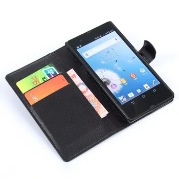 Peňaženky, Kožené puzdro Flip Pre Sony Xperia Z L36H L36i Yuga C6603 C6602 c660x Kožené zadný Kryt prípade so Stojanom Etui Coque funda>