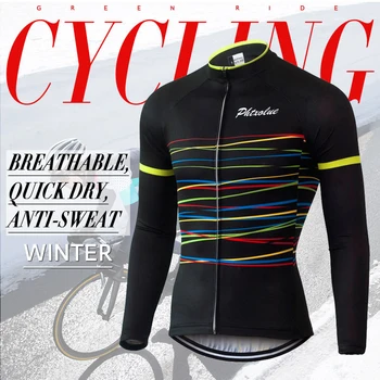 Phtxolue Zimné Thermal Fleece Cyklistické Oblečenie Nosiť Bike MTB Cyklistické Dresy Sady 2016 pánske Cyklistické Dresy Sady QY069