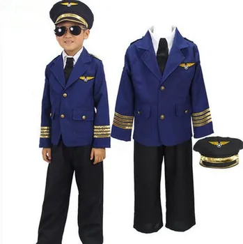 Pilot kapitán kostýmy pre chlapcov halloween kostýmy pre chlapcov halloween cosplay jednotné oblečenie kostým