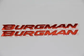 Ping Burgman AN125 AN200 AN400 AN650 2002-2011 Nálepky, nálepky znak Zvýšiť 3D Červená farba