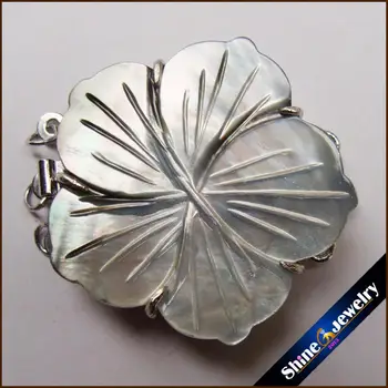 Ping Veľkoobchod Módne Šperky DIY Ručne Vyrobené Kvet Kovové Multi-Farebné Matka Sea Pearl Shell Náramok, Náhrdelník, Svorky