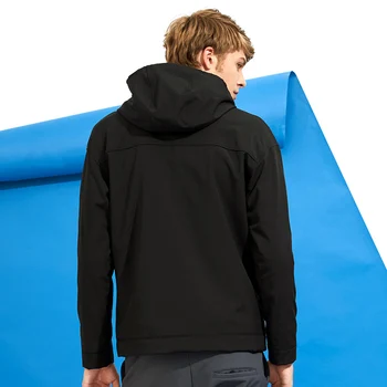 Pioneer Tábor softshell nepremokavá bunda, kabát mužov značky-odev s kapucňou, čierna bežné jarný kabát muž windbreaker AJK702376
