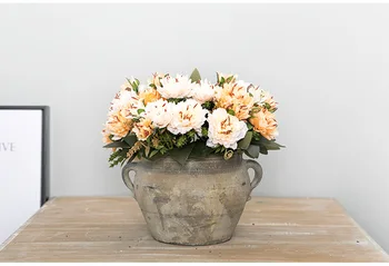 Pivónia, kvety črepníkové rastliny simulácia kvet veľkoobchod obývacia izba stôl dekorácie