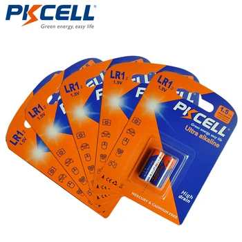 PKCELL 1,5 V Alkalické Batérie N Veľkosť LR1 E90 MN9100 910A AM5 Primárne Suché Batérie*10pcs/5cards