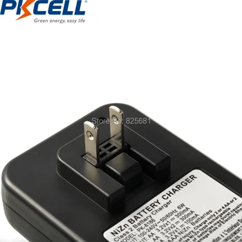 Pkcell 4pcs/karty AA 2500mWh&4pcs/karty AAA 900mWh 1,6 v NIZN nabíjateľné batérie s nizn batérie, Nabíjačky 8186 US/EU Plug
