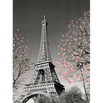 Plné námestie diamond 5D DIY diamond výšivky Eiffelova Veža červený strom diamond maľovanie Cross Stitch Drahokamu mozaiková výzdoba