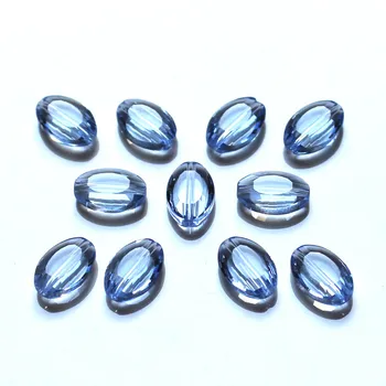 Ploché Oválne Crystal Korálky 11x8MM 50PCS/VEĽA Multi Color Voľné Kamienkami Tvárou Sklenené Korálky Na Vyšívanie Príslušenstvo Korálky