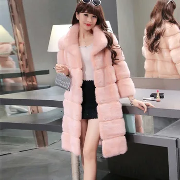 Plus Veľkosť S-4XL Luxusné dámske Zimné Kabát 2018 Noriek kožuchy Teplé Ženy Elegantné Ženy Bunda na Jeseň s Kapucňou Dlhý Kabát S Kožušinou