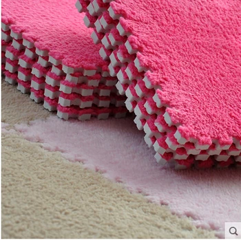 Plyšové patchwork koberci doma velvet podložky puzzle koberec farba 30 30 cm