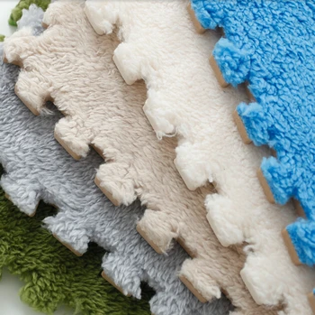 Plyšové patchwork koberci doma velvet podložky puzzle koberec farba 30 30 cm
