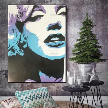 Plátno na maľovanie na Stenu Umenie Obrázok vytlačí Marilyn Monroe na plátne domova Stene plagát, dekorácie pre obývacia izba č rám