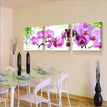 Plátno Obrazy obrázky moderné Abstraktné Olej Tlač orchidea Na Stenu Cuadros Obrázok Umenie HomeDecor Pre reštaurácia Č Rám
