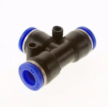 Pneumatické Tee 3 Spôsob Zatlačte Na Konektor Únie Rýchle Uvoľnenie vzduchového Montáž Vodoinštalačného Uchytenie Trubky O/D 10 mm
