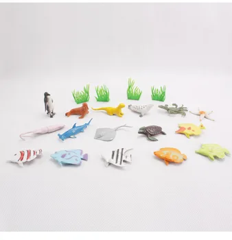 Podmorský svet Rýb Sea Life Model hviezdice Morských krabov PVC Údaje Zberateľskú Model Hračky 16pcs/set v Ranom Detstve Hračky