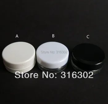 Podpora 100ks 2g Malé Okrúhle Krém Fľaše, Poháre,2cc plastové nádoby pre nail art skladovanie