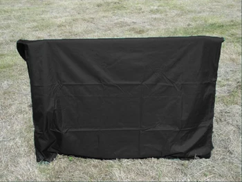 Pokrytie -132cm Lavičke Chránič kryt,132x66x59/81cm, Čierna farba, ochranný kryt,waterproofed Exteriérový Nábytok kryt