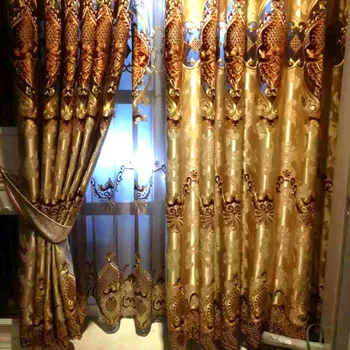 Polis Značky prikryť extrémne Luxusné velvet Výšivky Baroco duté sa Baroco štýl hierarch závesy nový dizajn widnow obývacia izba