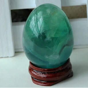 Polka dot zelená fluorite vajcia antozonite crystal kameň+stojan