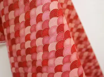 Polovica dvore import mäkká hračka textílie s pozlátené ryby rozsahu tlače bavlneného plátna pre ručné DIY patchwork odev taška CR-A254