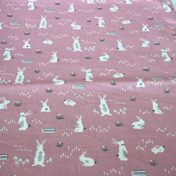 Potlačené Bavlnené Tkaniny Pre DIY Patchwork Šitie, Prešívanie Domov Textilné Tkaniny Tissu Tilda Tkaniny Cartoon Králik Textílie Pol Metra