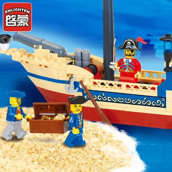 Pouč Modely Stavebných hračka Kompatibilné s Lego E304 188pcs Loď Model Bloky Hračky Hobby Pre Chlapcov, Dievčatá Model Budovy Súpravy