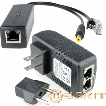 Power Over Ethernet Súpravy, PoE(48V Injektor+ 12V Aktívny Rozbočovač) pre IP kamery AP