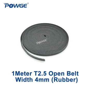 POWGE 1Meter T2.5 Načasovanie Pásy šírka 4 mm výšky 2,5 mm Gumy Neoprénová laminát Lichobežníka T2.5-4 Otvoriť T2.5 Načasovanie remenice