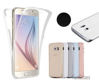 Poznámka 4/ Poznámka 5 Mäkké TPU Transparentné 360 Plný puzdro Pre Samsung Galaxy Note 4 5 Dotykový Displej Predné+Zadné dvojdielne Hybrid Kryt