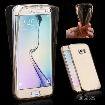 Poznámka 4/ Poznámka 5 Mäkké TPU Transparentné 360 Plný puzdro Pre Samsung Galaxy Note 4 5 Dotykový Displej Predné+Zadné dvojdielne Hybrid Kryt