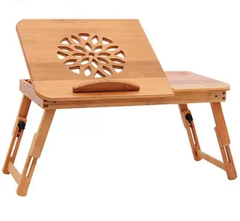 Počítačové Stoly posteľ tabuľka bytový Nábytok bambusu notebook stôl s chladiaci ventilátor M prenosný skladací nové lacné celý saleSY28D5