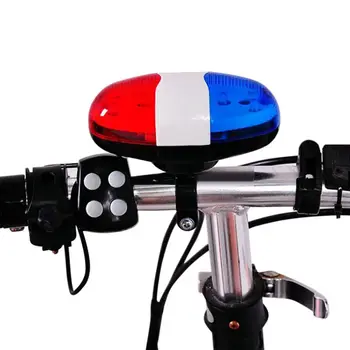 Požičovňa Bell 6LED 4Tone Horn pre Požičovňa Bicyklov Zvony Policajné Auto, LED Svetlo na Bicykel Elektronické Sirény na Bicykli Príslušenstvo Skúter
